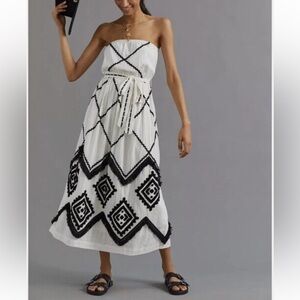 NWT Anthropologie Verb by Pallavi Embroidered Appliqued Maxi Dress India Small 6